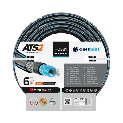 CELLFAST TERRA Tuyau d'arrosage Hobby haut de gamme, multicolore, 1``, 25 m