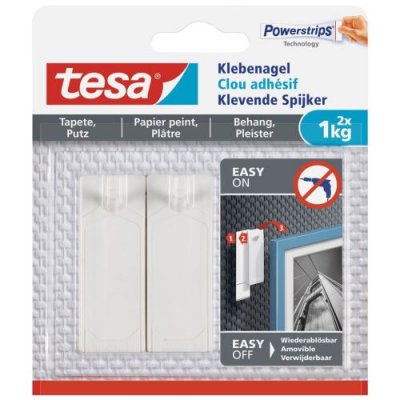 TESA  2 Adhesive Nail 1kg For Wallpaper & Plaster Blanc,Gris