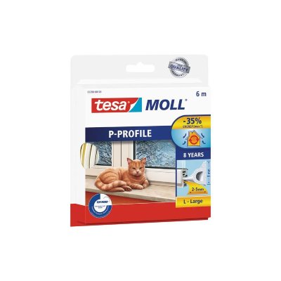 TESA  Bourrelet caoutchouc Profile - 6x9 mm L - Blanc - 6 m
