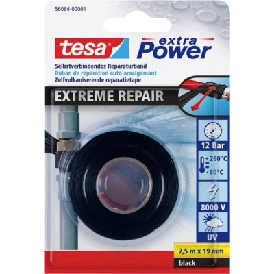 TESA  Joint Auto Amalgamant ""Silicone"" - 2,5m x 19mm - Noir