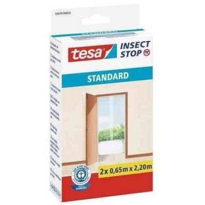 TESA  Moustiquaire Standard pour portes - 2 m x 0,65 m x 2 m - Noir