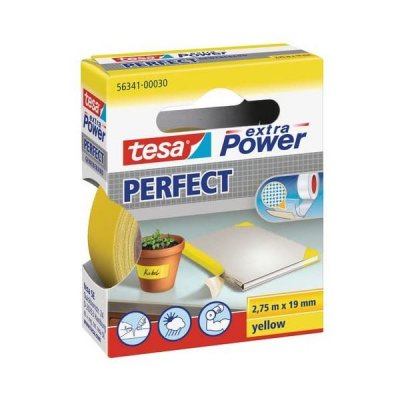 TESA  ruban de r&eacute;paration toil&eacute; super r&eacute;sistant - 2,75m x 19mm - jaune
