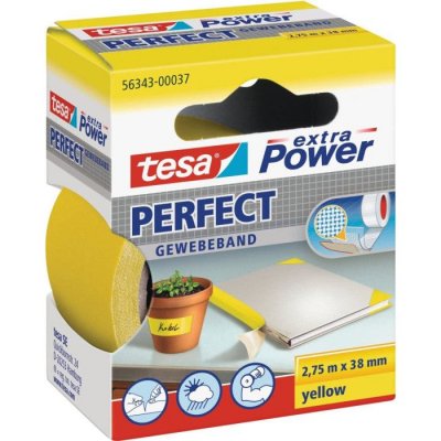 TESA  ruban de r&eacute;paration toil&eacute; super r&eacute;sistant - 2,75m x 38mm - jaune