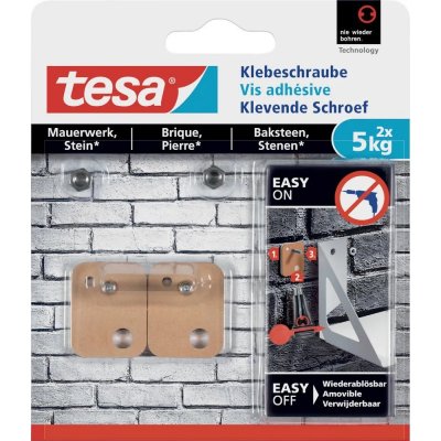 TESA   vis adh&eacute;sive pour brique, rectangulaire, 5,0 kg noir