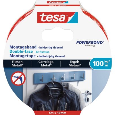 TESA  - ultra fort ruban de montage pour carrelage et m&eacute;tal, 77747-00000-00