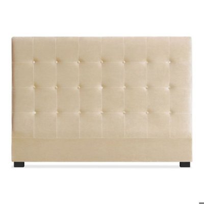 COTECOSY T&ecirc;te De Lit Capitonn&eacute;e 160cm En Velours Beige PACA