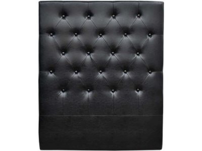 HABITAT ET JARDIN T&ecirc;te de lit capitonn&eacute;e ""D&eacute;co"" - 99 cm - Noir - En PVC