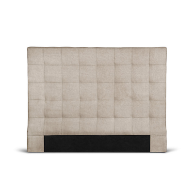 T&ecirc;te de lit capitonn&eacute;e en tissu MEGAN - Beige, Largeur - 160 cm