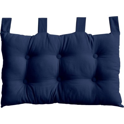 T&ecirc;te de lit coussin Panama &agrave; suspendre - 70 x 45 cm - Bleu Marine