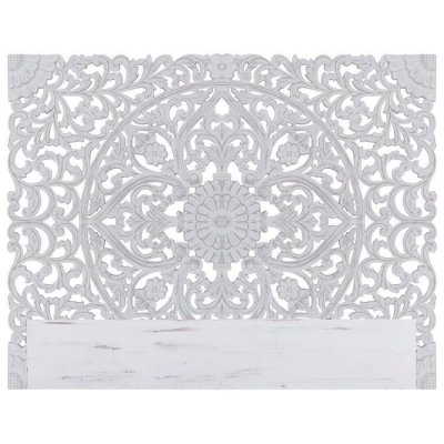 MENZZO T&ecirc;te De Lit en Bois Grisy 180cm Blanc