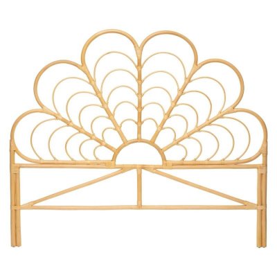 ATMOSPHERA CREATEUR D INTERIEUR T&ecirc;te de lit en rotin - Idylle folk - 160 x 140 cm - Beige