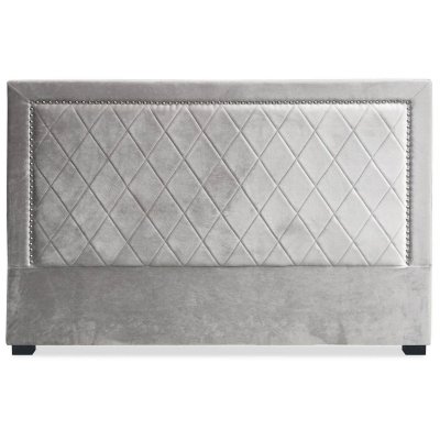 COTECOSY T&ecirc;te de lit Meghan 180cm Velours Argent