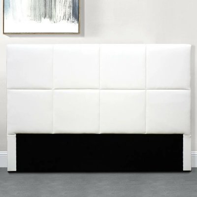 MEUBLER DESIGN T&ecirc;te de lit simili cuir blanc lexia 140 cm