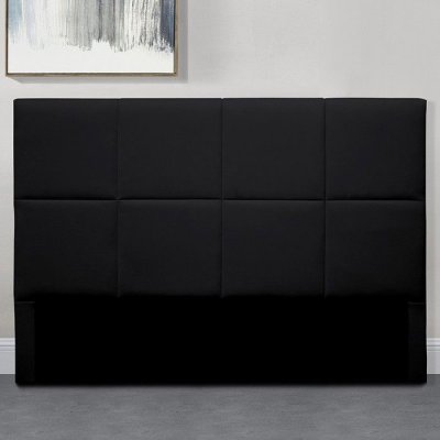 MEUBLER DESIGN T&ecirc;te de lit simili cuir noir lexia 140 cm