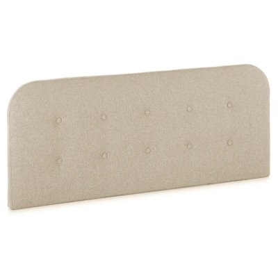 MARCKONFORT T&ecirc;te de lit tapiss&eacute;e saona 140x60 cm couleur beige, 8 cm d'&eacute;paisseur