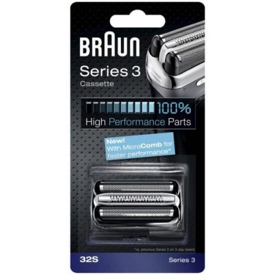 BRAUN T&ecirc;te de rasoir  32S - Kombipack argent