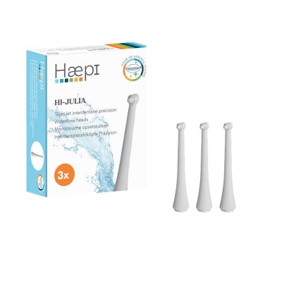 HAEPI T&ecirc;tes de Jet interdentaire  pour brosse &agrave; dents Julia X3 Blanc