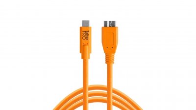 TETHER TOOLS  Pro C&acirc;ble USB-C vers USB 3.0 Micro B 4.6M Orange