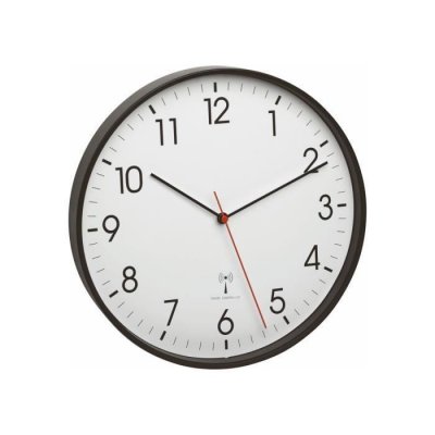 TFA 60.3537.01 Horloge Murale Radio-pilot&eacute;e Noir