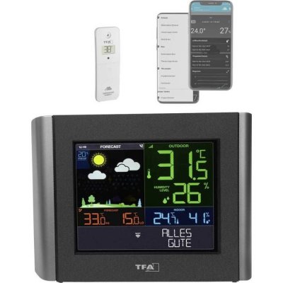 TFA DOSTMANN  35.8000.01 Weather Station Display Gris