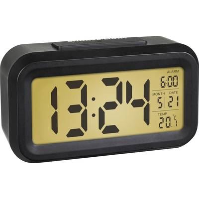 TFA DOSTMANN  60.2018.01 &agrave; quartz R&eacute;veil noir Heures de r&eacute;veil 1