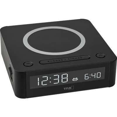  TFA Dostmann 60.2030.01 &agrave; quartz R&eacute;veil noir Heures de r&eacute;veil 1