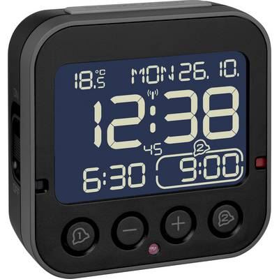 TFA  Dostmann 60.2552.01 radiopilot&eacute;(e) R&eacute;veil noir Heures de r&eacute;veil 2