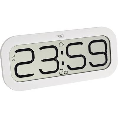 TFA Dostmann 60.4514.02 radiopilot&eacute;(e) Horloge murale 28 mm x 321 mm x 140 mm blanc
