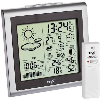 TFA DOSTMANN  - Station m&eacute;t&eacute;o radiopilot&eacute;e largo 35.1145.54 Pr&eacute;visions m&eacute;t&eacute;orologiques 12 heures