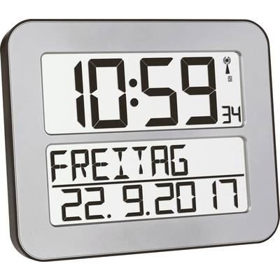 Tfa Dostmann Timeline Max Radio Controlled Clock Argent&eacute;