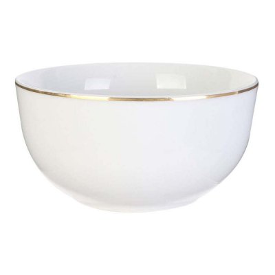 THE HOME DECO FACTORY  - Bol en porcelaine liser&eacute; dor&eacute; 50 cl Unitaire