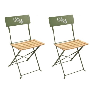 HOME DECO FACTORY The  - Chaise de jardin pliante Bella Vita vert kaki