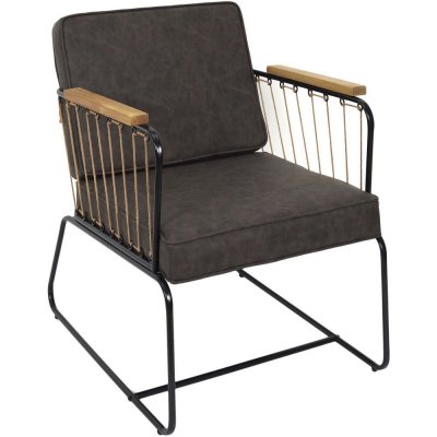 THE HOME DECO FACTORY  - Fauteuil assise en tissu Benson