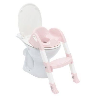 THERMOBABY  r&eacute;ducteur de toilette avec marche kiddyloo rose EYBY588-RSE