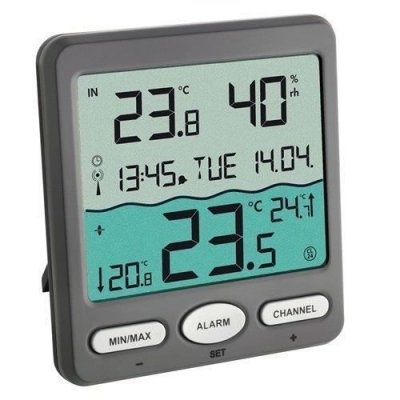 TFA DOSTMANN Thermom&egrave;tre de piscine  30.3056.10 anthracite