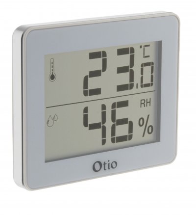 OTIO Thermom&egrave;tre et Hygrom&egrave;tre avec &eacute;cran lcd - Blanc 