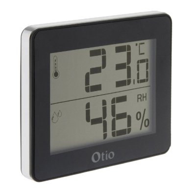 OTIO Thermom&egrave;tre Hygrom&egrave;tre avec &eacute;cran NOIR  936058