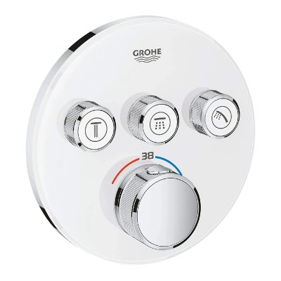 GROHE Thermostatique encastr&eacute; GROTHERM SMARTCONTROL  29904LS0 - 3 sorties - blanc