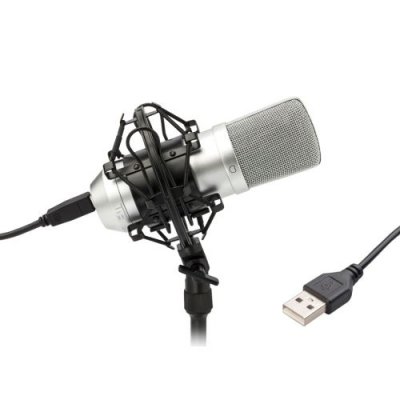 TIE STUDIO TIE Condensor Mic USB micro USB &agrave; condensateur (argent&eacute;)
