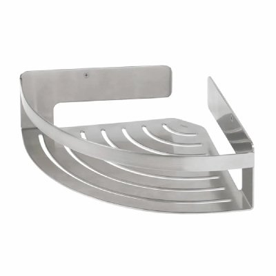 TIGER  Caddy, Panier de douche angulaire large, Acier inoxydable bross&eacute;
