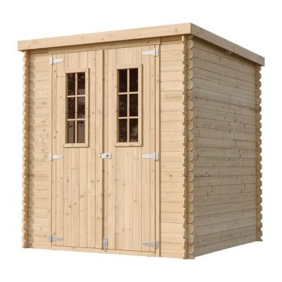 TIMBELA  m309c abri de jardin en bois - l204xl204xh200 cm3.53 m2