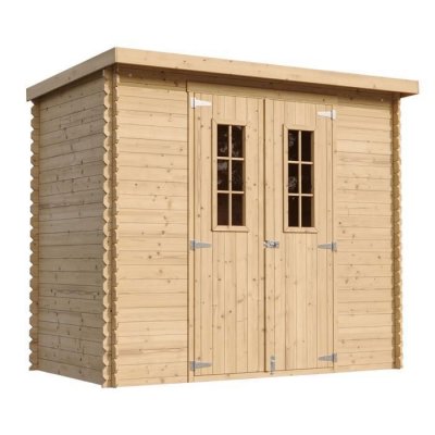 TIMBELA  m310c abri de jardin en bois - l239xl142xh200cm2.63 m2