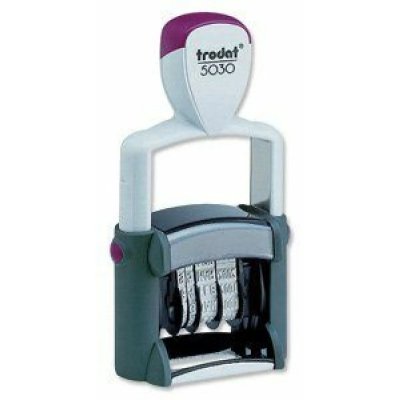TRODAT Timbre dateur  en m&eacute;tal ligne Pro 5030 - caract&egrave;res 4 mm