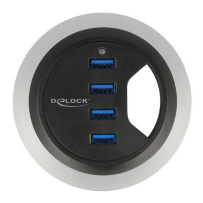 DELOCK Tisch-hub 4x usb 3.0 60mm 4043619628681