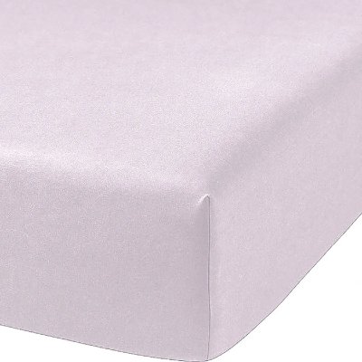 HOME COLLECTION Today drap housse percale de coton, premium poudre de lila 160 x 200