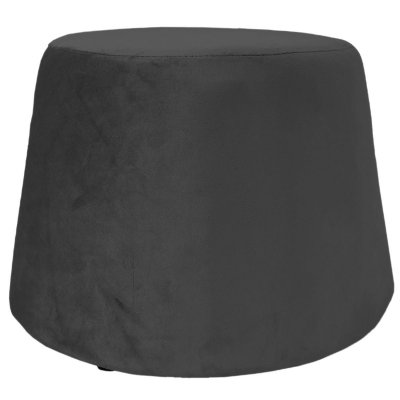 TODAY  Pouf Recouvert de Velours Noir 31.5 x 34 x 46.5 cm