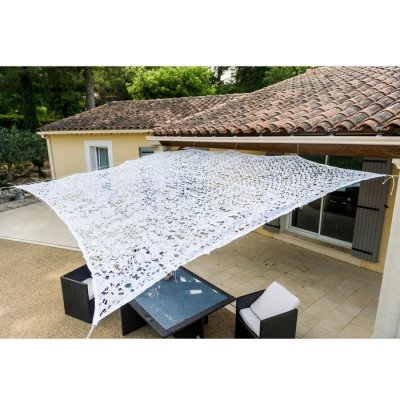 WERKA PRO Toile d'ombrage ajour&eacute;e de couleur blanche  3 x 3 m