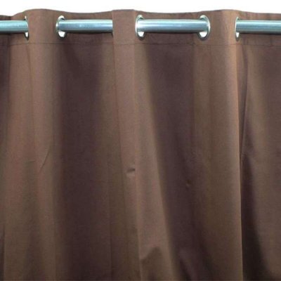 Toile de toscane - Rideau 100% coton chocolat 150x250 - Marron