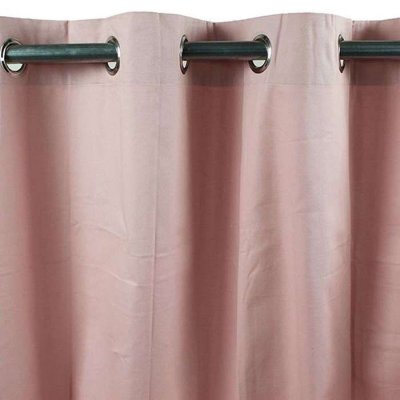 Toile de toscane - Rideau 100% coton rose 150x250 - Rose
