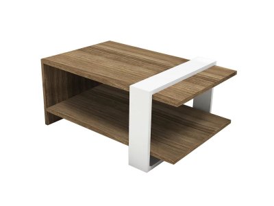 Toilinux - Table basse design scandinave Gaye - 80 x 50 x 35 - Marron